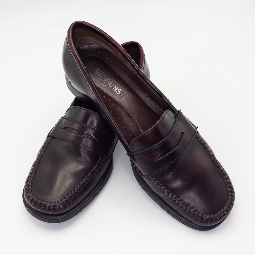 G.H. Bass VEEJUNS Alecito Penny Loafers Burgundy Leather Women's 6M
